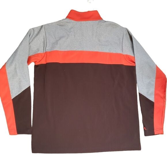 NWT ANTIGUA Mighty Brown Orange Half Zip Up Pullover Long Sleeve Top MEDIUM - Picture 2 of 10